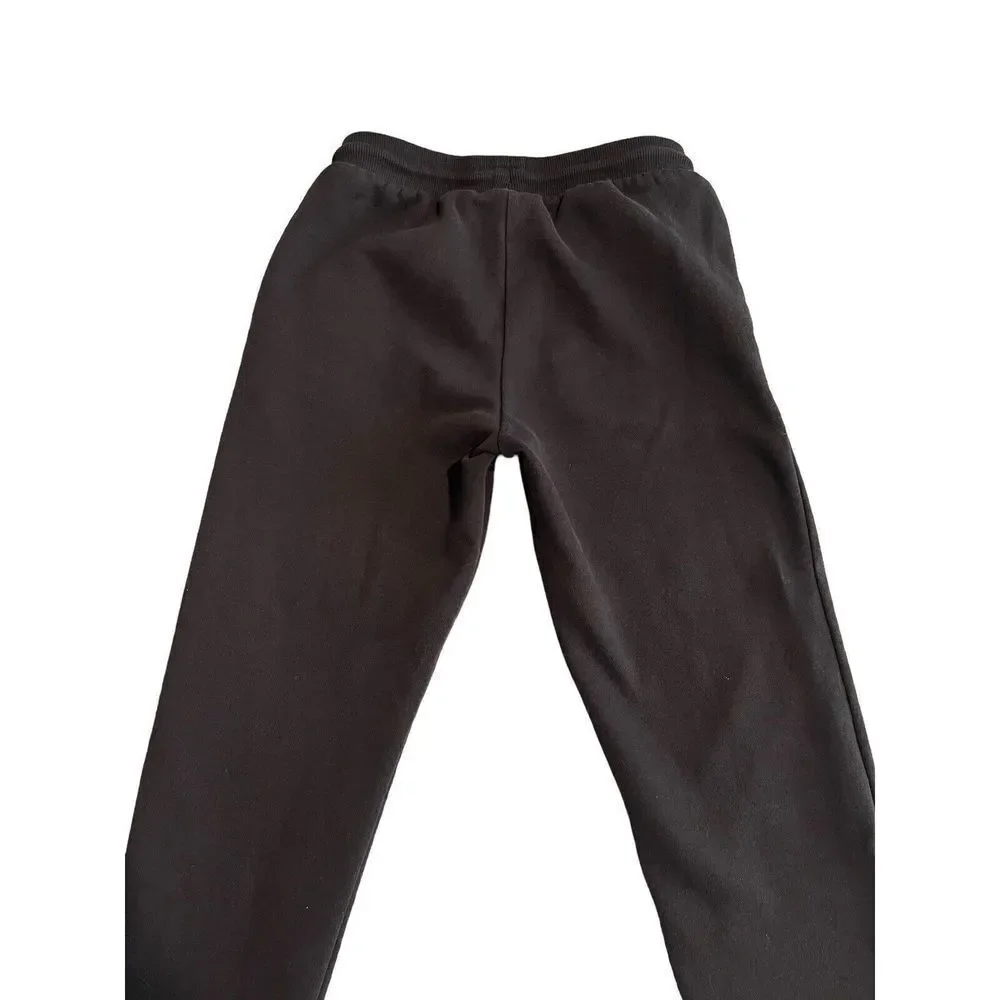 Converse Pants Joggers Girls Youth 12/13 Sweats Black Silver Metallic Graphics